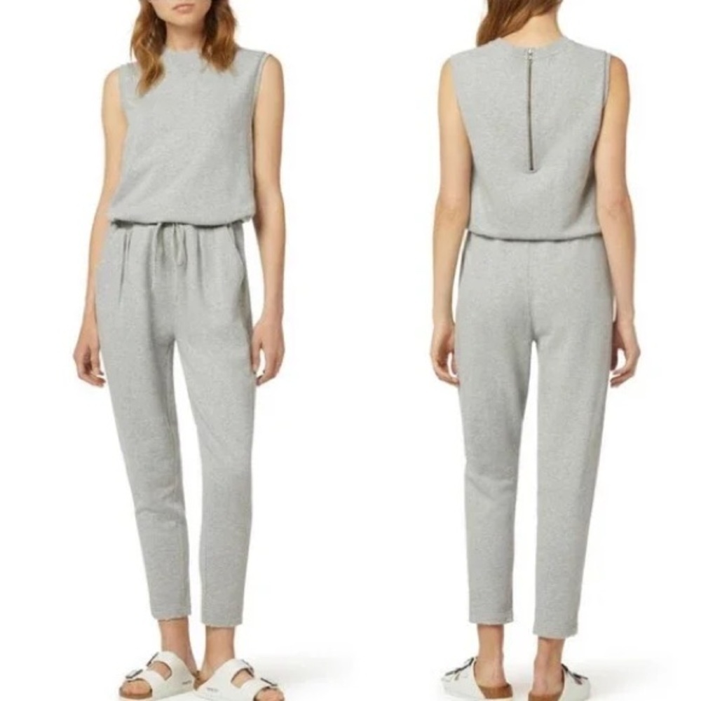 NWT Joes Jeans Marnie Cotton Tank Jumpsuit Heather Grey Gray Lounge Sz XL